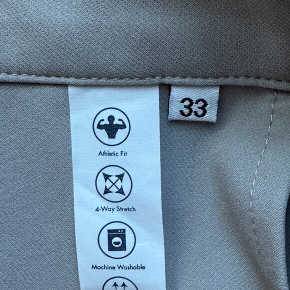 State & Liberty Athletic Fit Stretch Tech Chino - Light Grey 33x30 - Picture 5 of 7